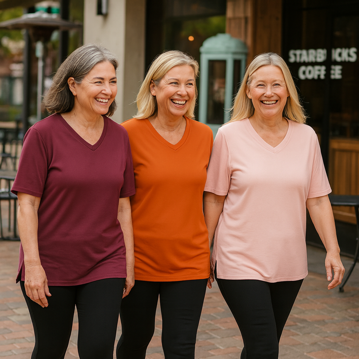 Olanna| Everyday Comfort Tee – 3 Pack for Flattering Tummy & Arm Coverage