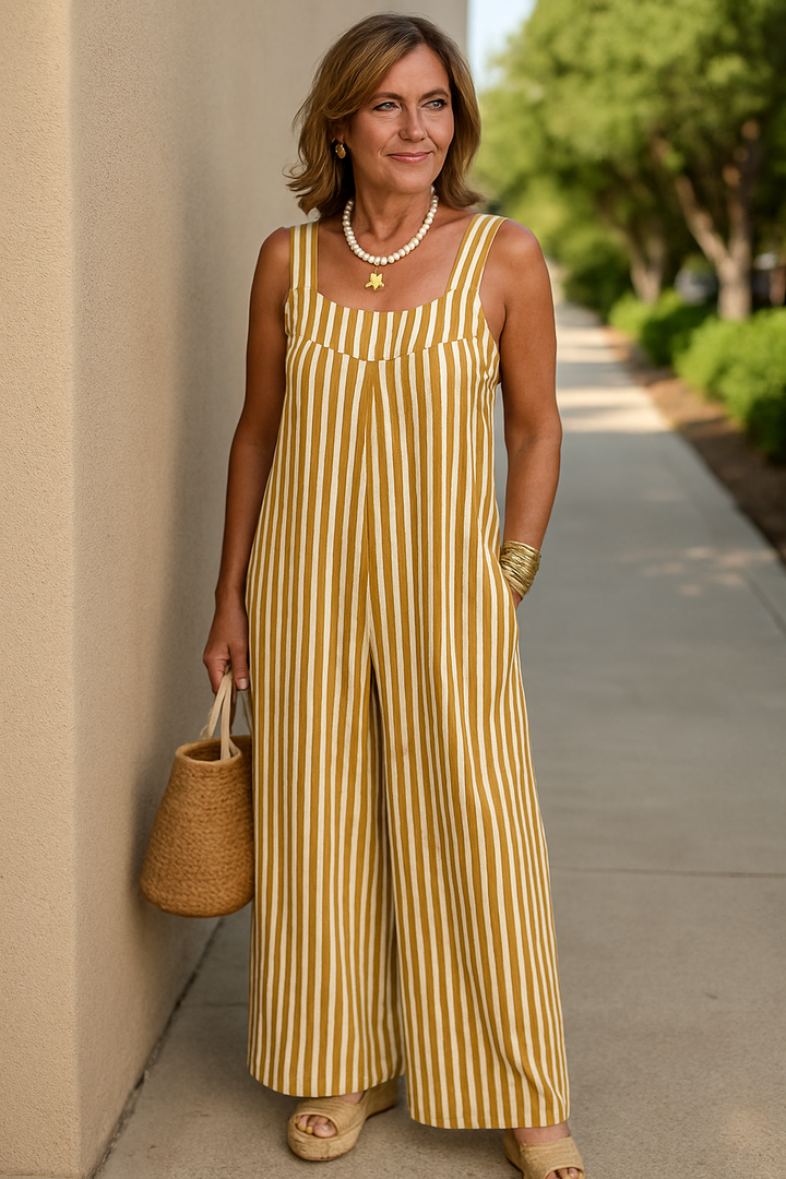Madeline™ | Striped Wide-Leg Jumpsuit