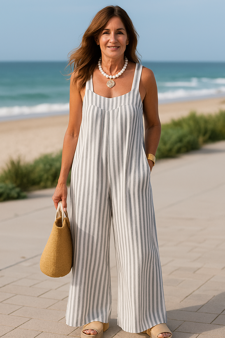 Madeline™ | Striped Wide-Leg Jumpsuit