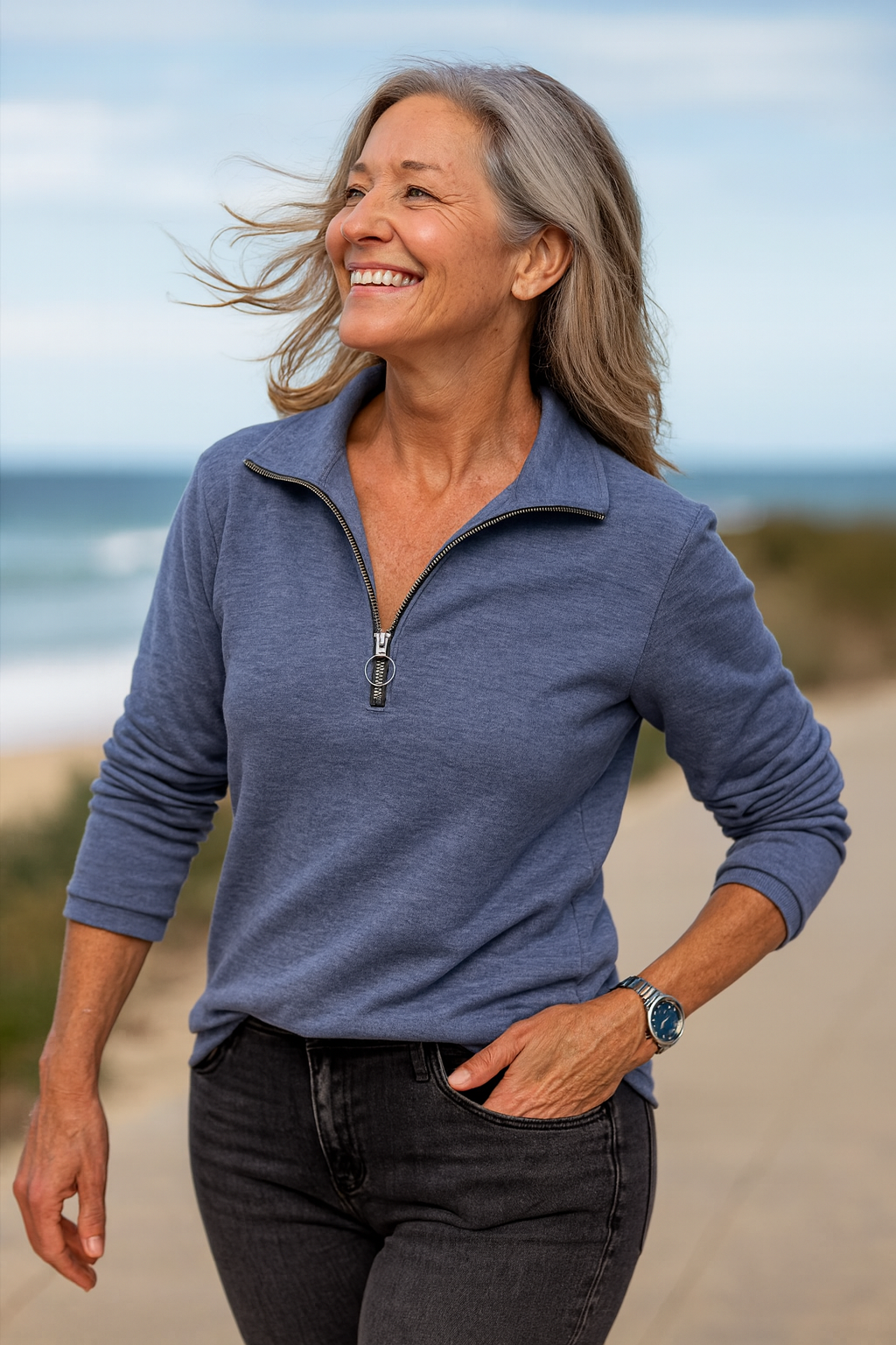Josephine | Soft-Touch Half-Zip Jumper