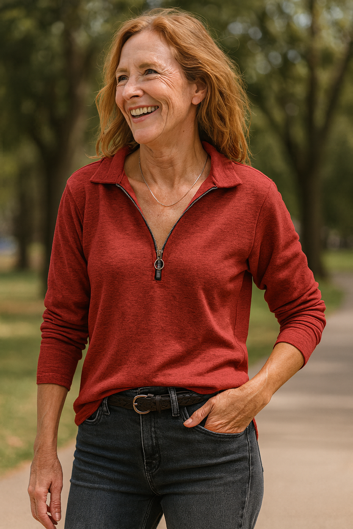 Josephine | Soft-Touch Half-Zip Jumper