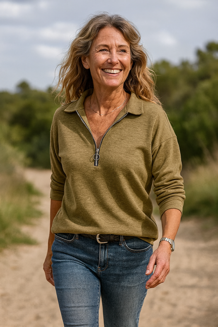 Josephine | Soft-Touch Half-Zip Jumper