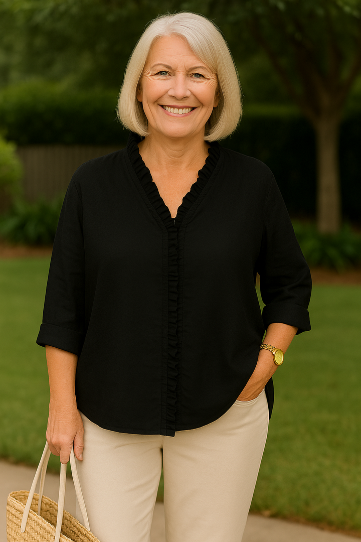 Maribel | Soft Ruffle Blouse -  for Real Comfort