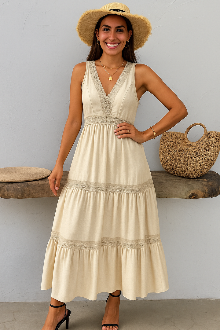 Béatrice - Long Lace Dress