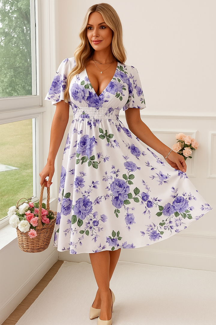Olive - Plus Size Floral Dress