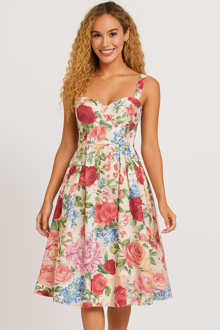 Elien - Sleeveless Floral Dress