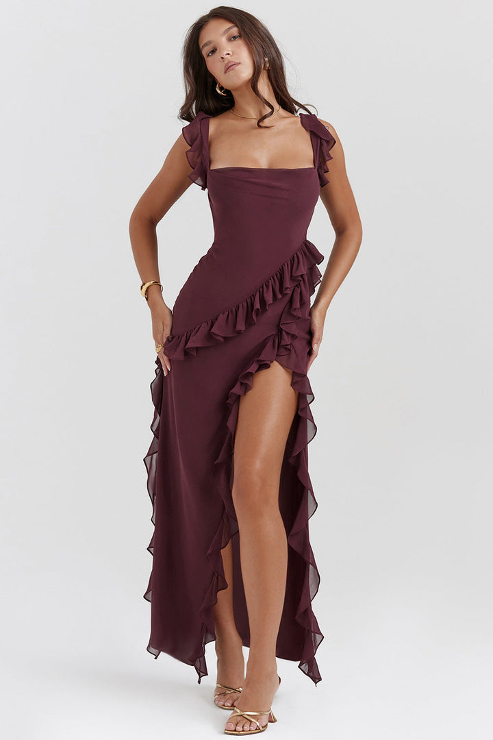 Celinda – Long Dress with Ruffles