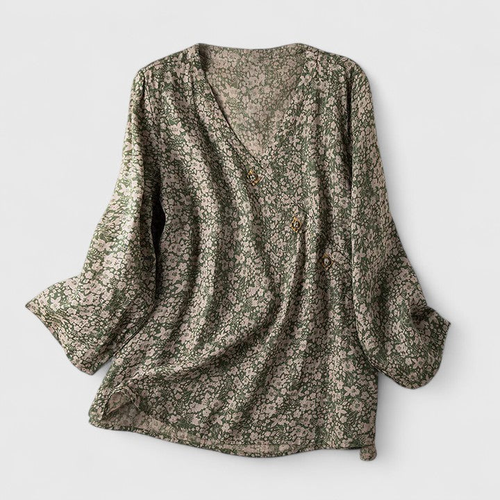 Emira | Cotton-Linen Comfort Blouse - Flattering Relaxed Fit