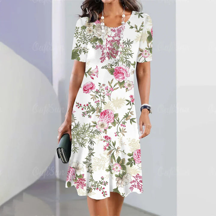 Olivia™ - Comfy Flower Print Dress
