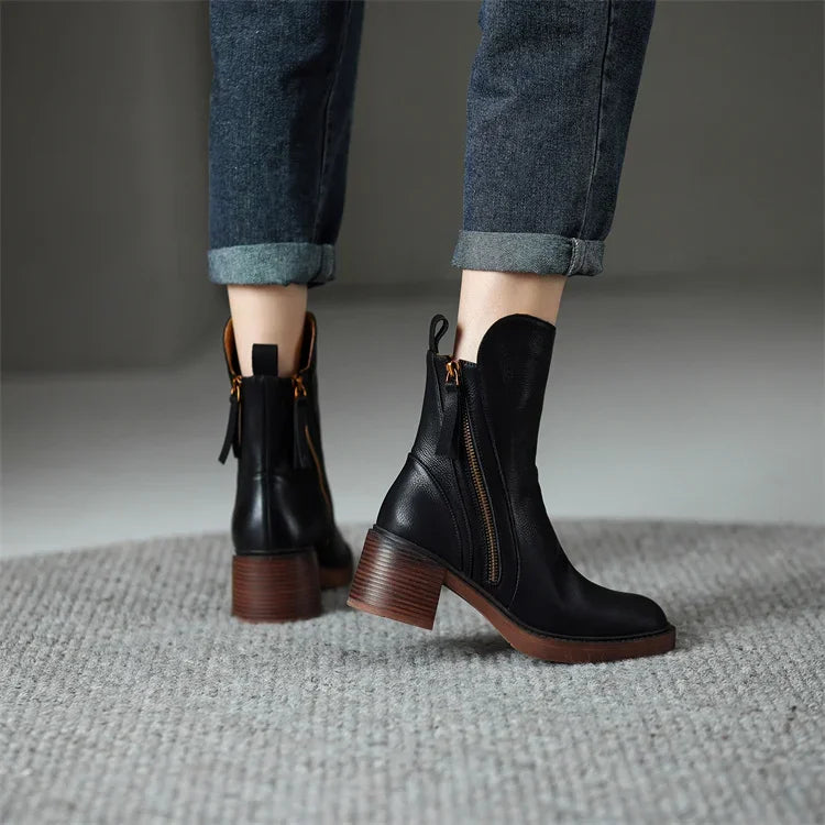 Freya | Premium Leather Ankle Boots