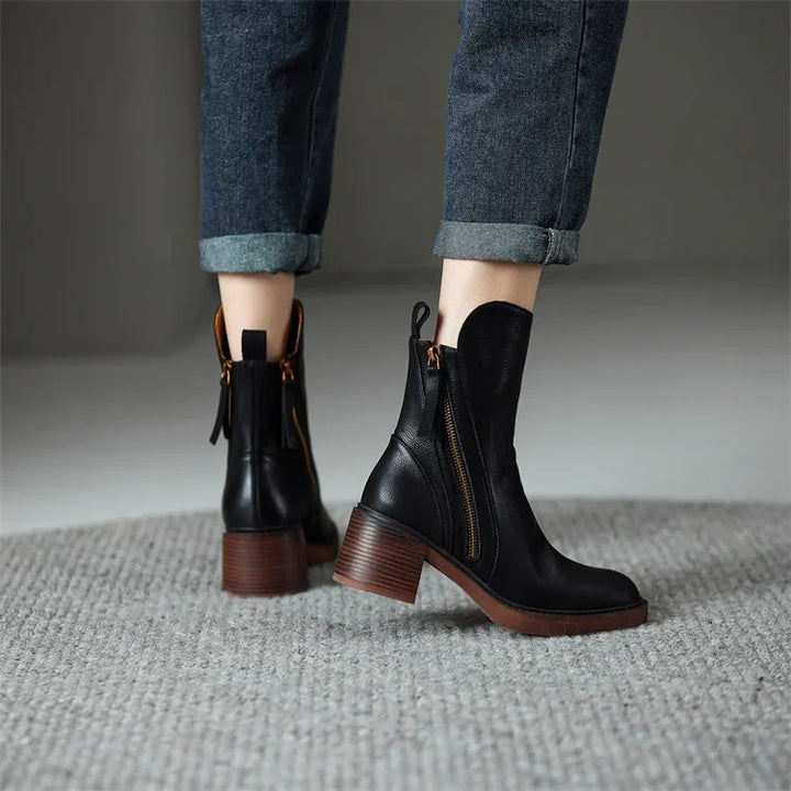 Freya | Premium Leather Ankle Boots