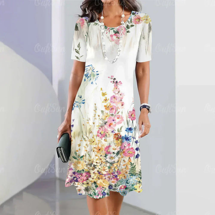 Olivia™ - Comfy Flower Print Dress