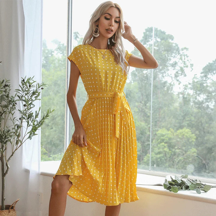 LUCY POLKA DOT MIDI DRESS