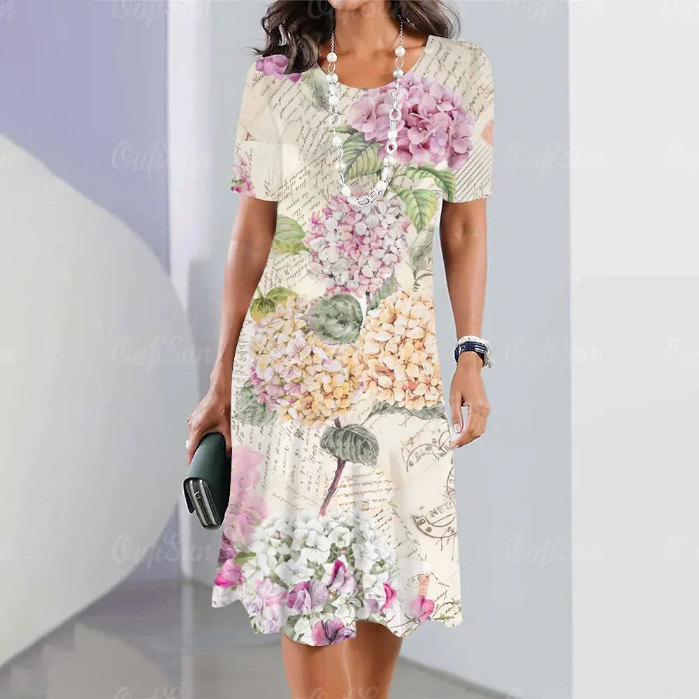 Olivia™ - Comfy Flower Print Dress