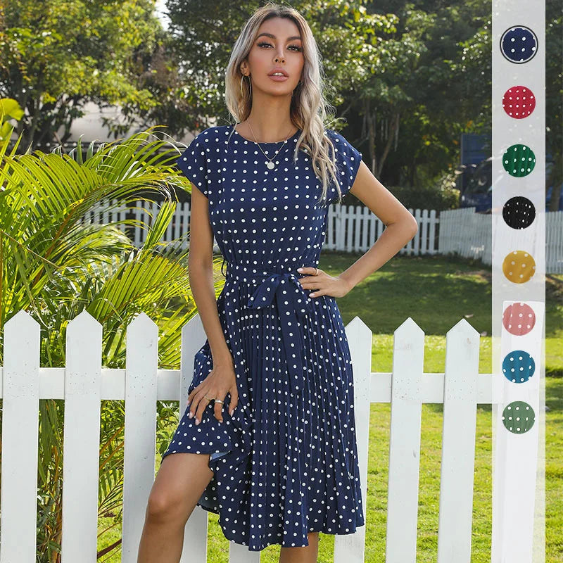 LUCY POLKA DOT MIDI DRESS