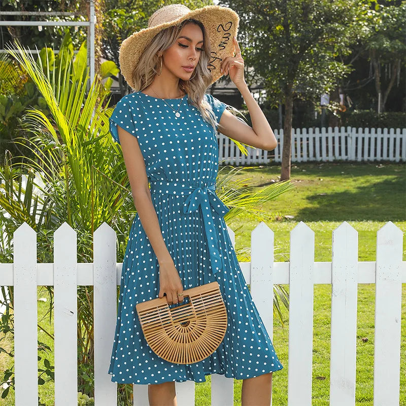 LUCY POLKA DOT MIDI DRESS