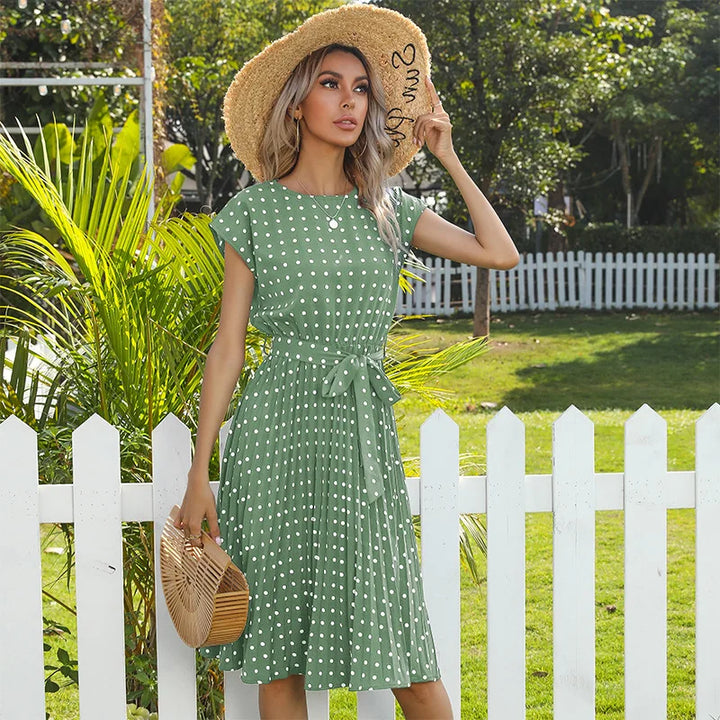 LUCY POLKA DOT MIDI DRESS