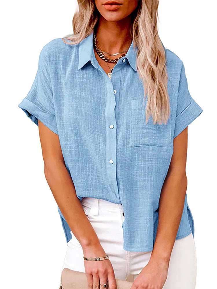 LILABOUTIQ'S | CASUAL BUTTON-UP BLOUSE