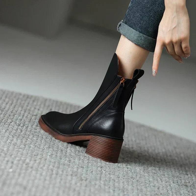 Freya | Premium Leather Ankle Boots