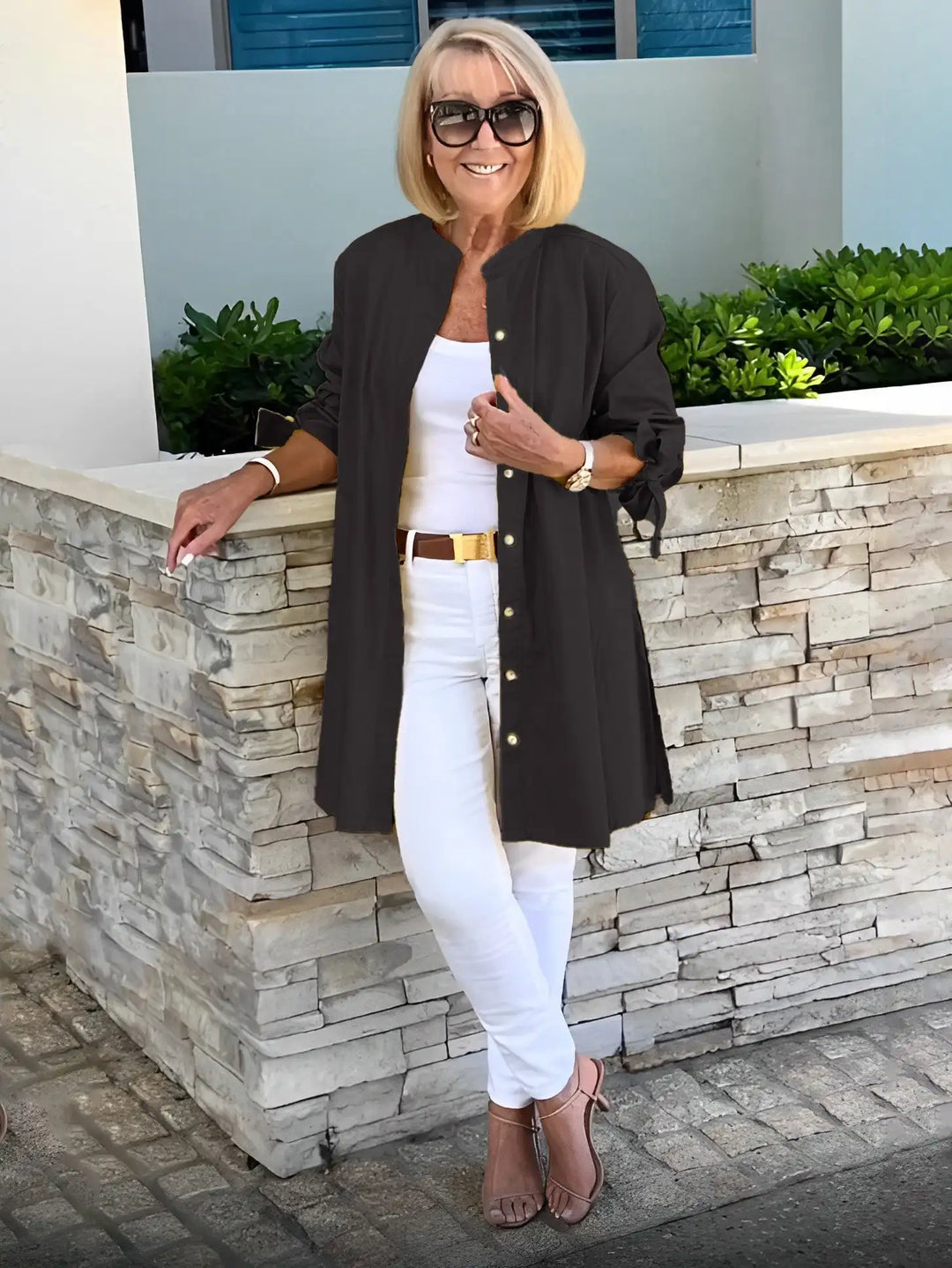 Linda | Drape Blouse – Effortless Elegance for Real Women