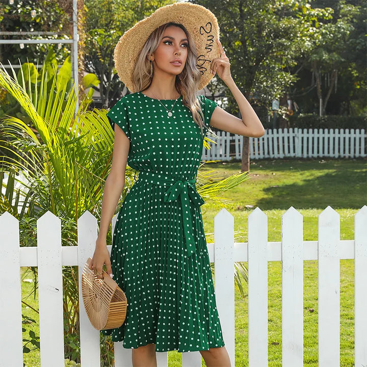 LUCY POLKA DOT MIDI DRESS