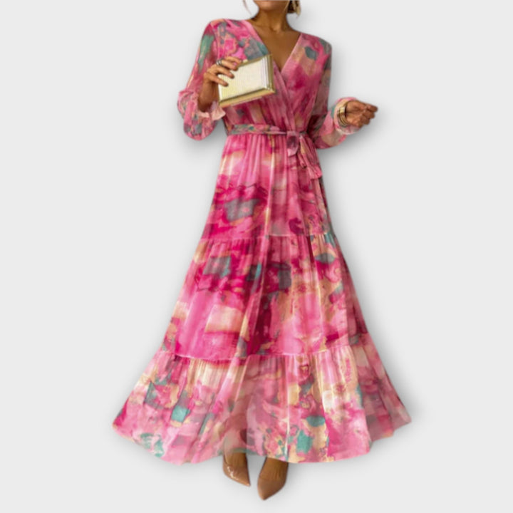 Evelyn - Watercolor Dream Maxi Dress
