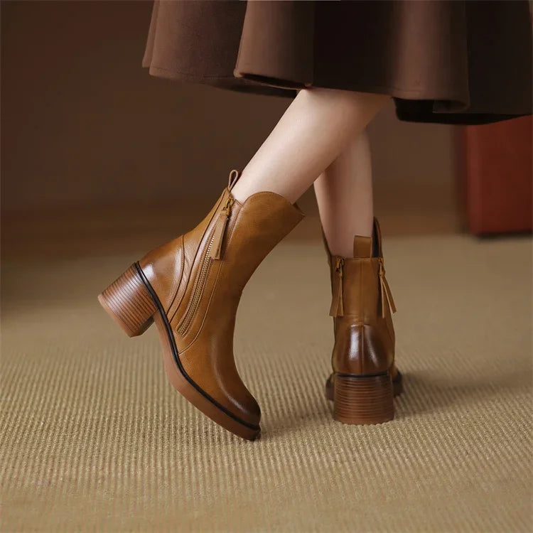 Freya | Premium Leather Ankle Boots