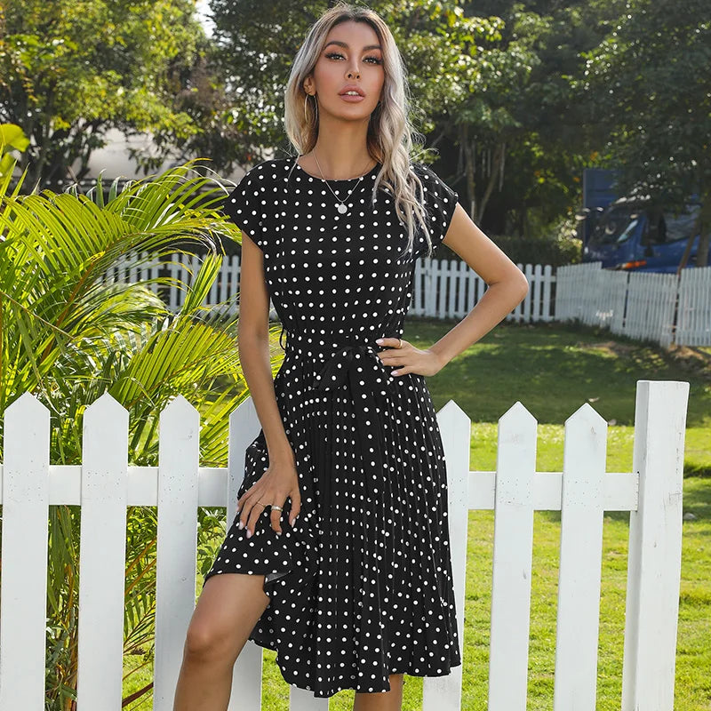 LUCY POLKA DOT MIDI DRESS