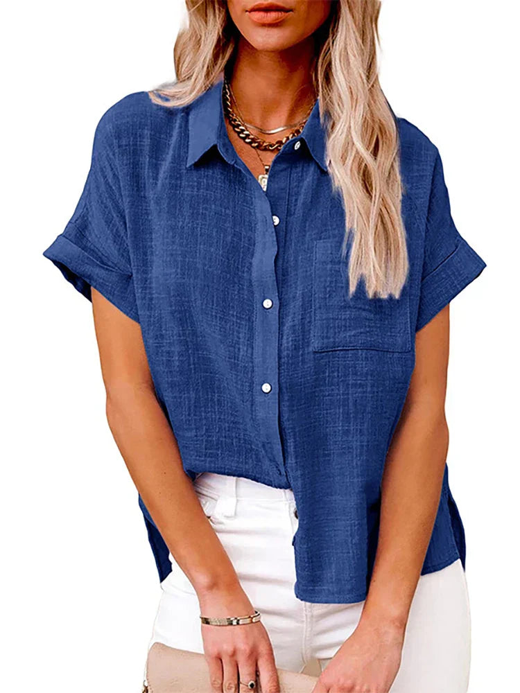 LILABOUTIQ'S | CASUAL BUTTON-UP BLOUSE
