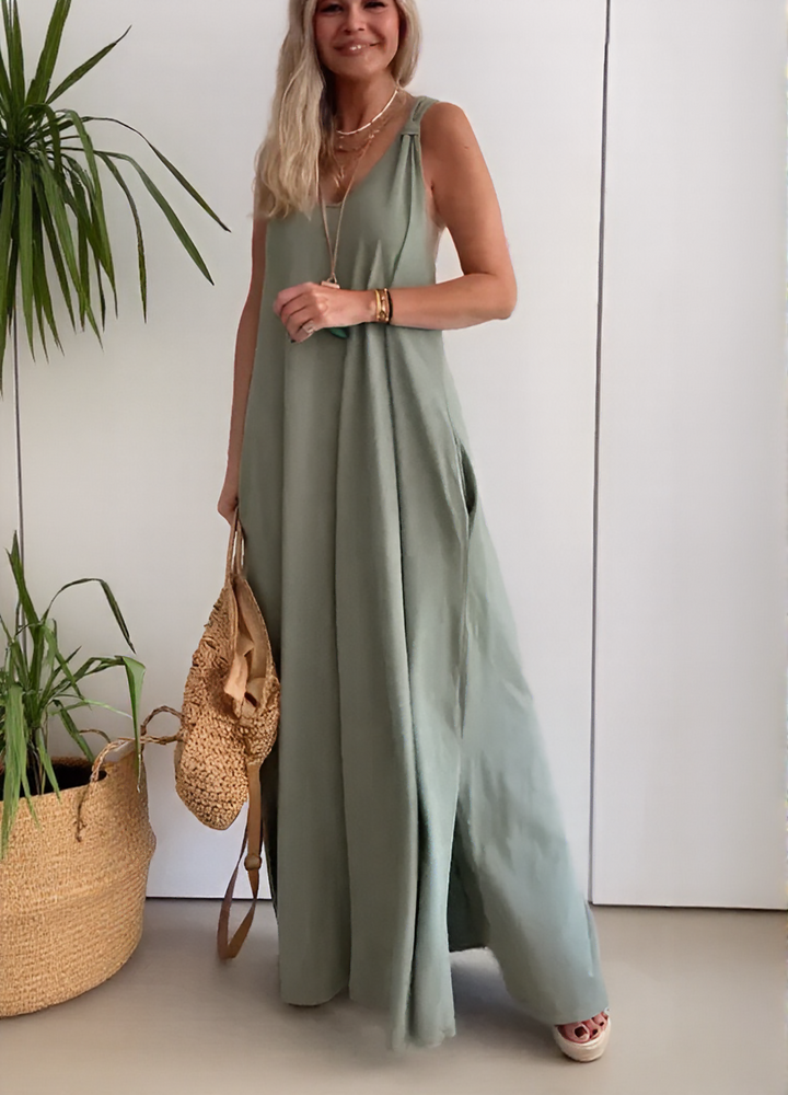 Melissa™ | Sleeveless Flowy Maxi Dress