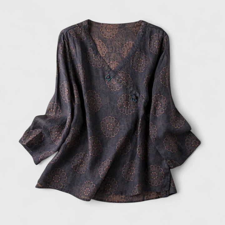Emira | Cotton-Linen Comfort Blouse - Flattering Relaxed Fit