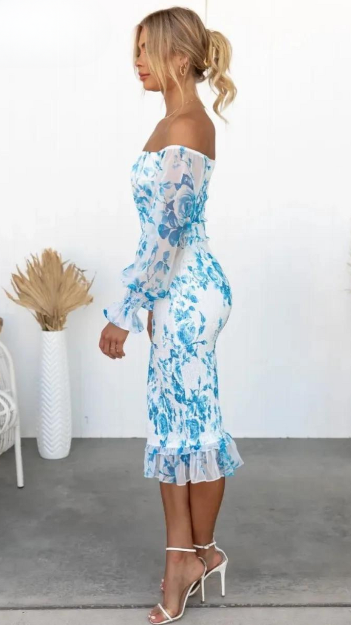Elvira – Off-the-Shoulder Midi Dress