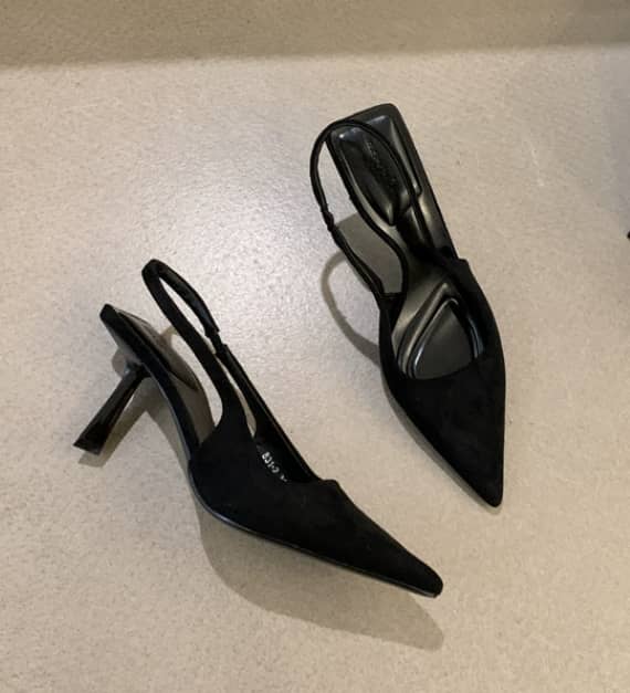 Marlena™ | Nude Slingback Heels with Slim Heel