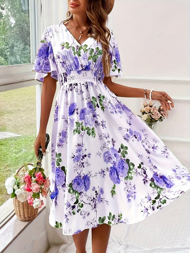 Olive - Plus Size Floral Dress