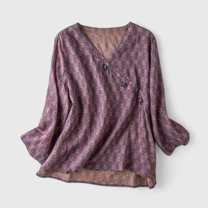 Emira | Cotton-Linen Comfort Blouse - Flattering Relaxed Fit
