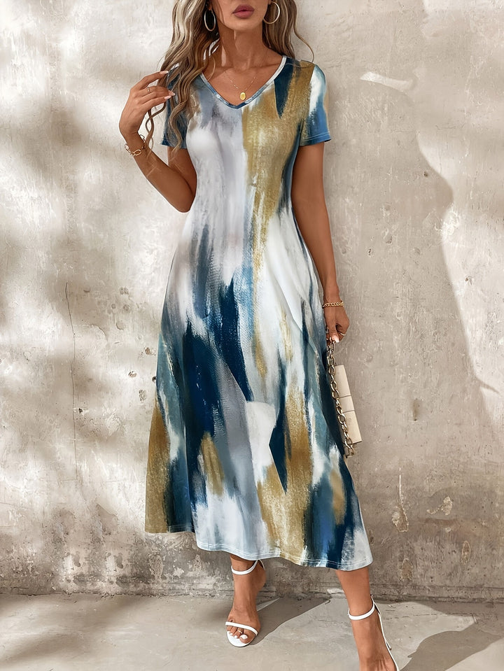 Olivia™ - Elegant Tie-Dye Dress