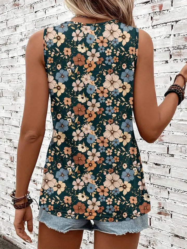 Olivia™ - Retro Floral Tank Top