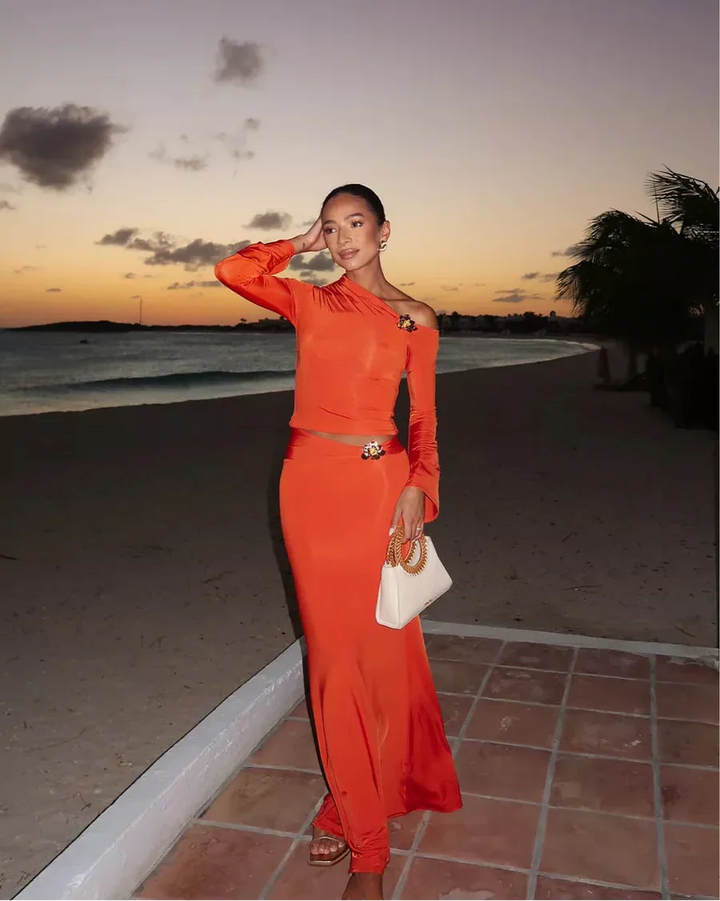 Mariluz – Elegant Maxi Skirt  Set