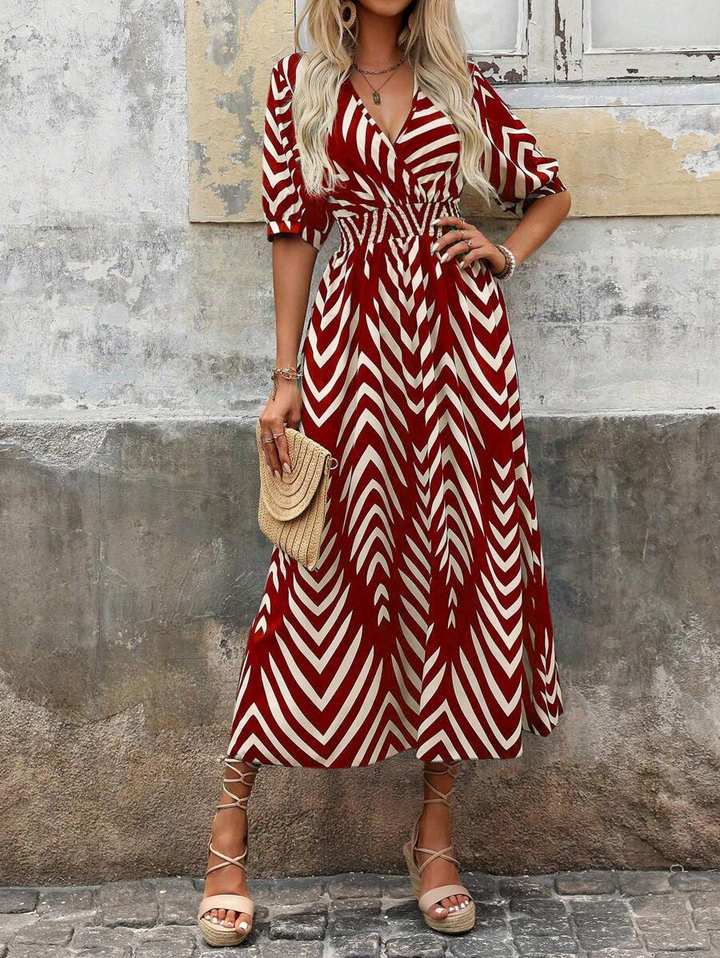 Layla™ - Modern Geometric Print Dress