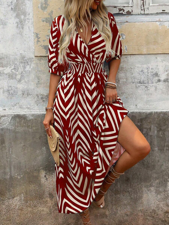 Layla™ - Modern Geometric Print Dress