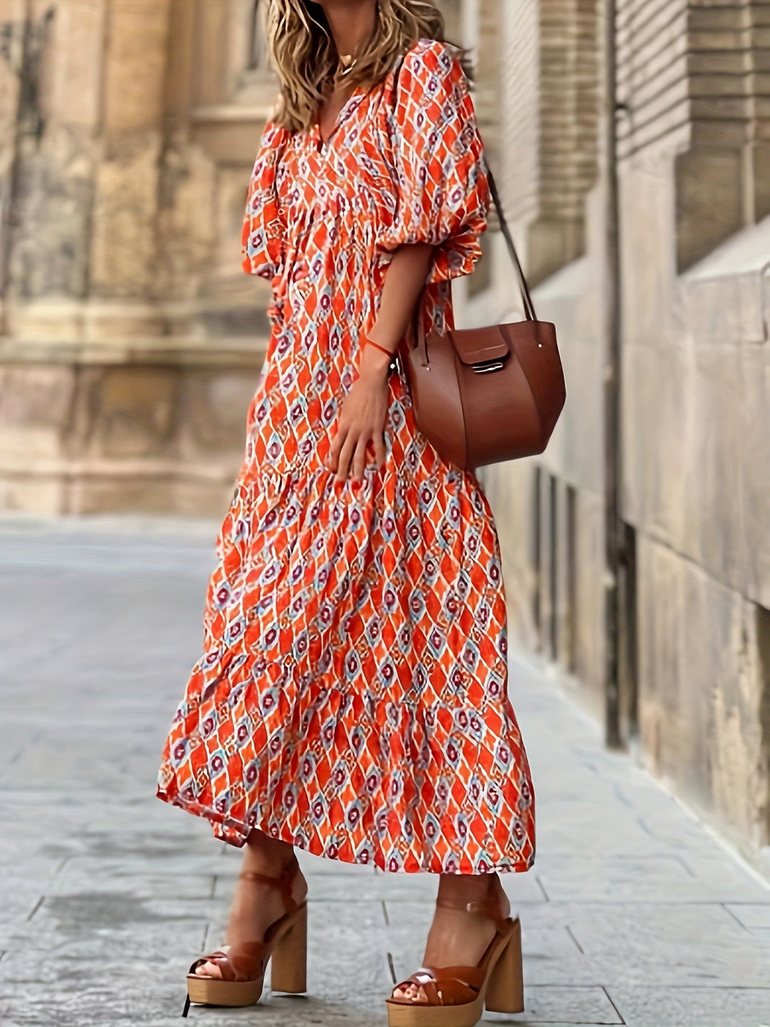 Blanche - Dress with Puff Sleeves