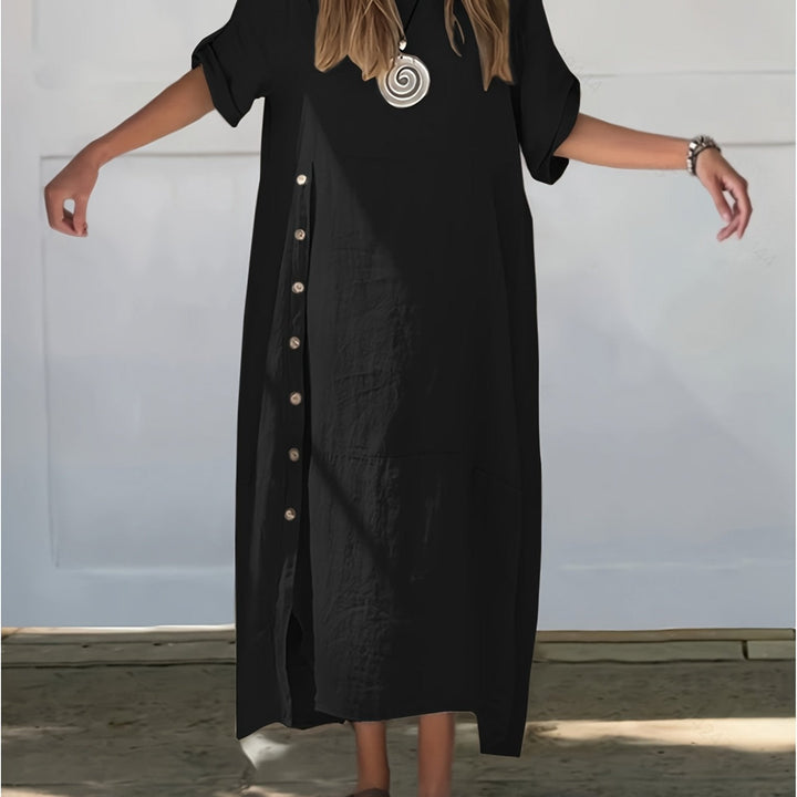 Chloe™ | Side-Button Maxi Dress