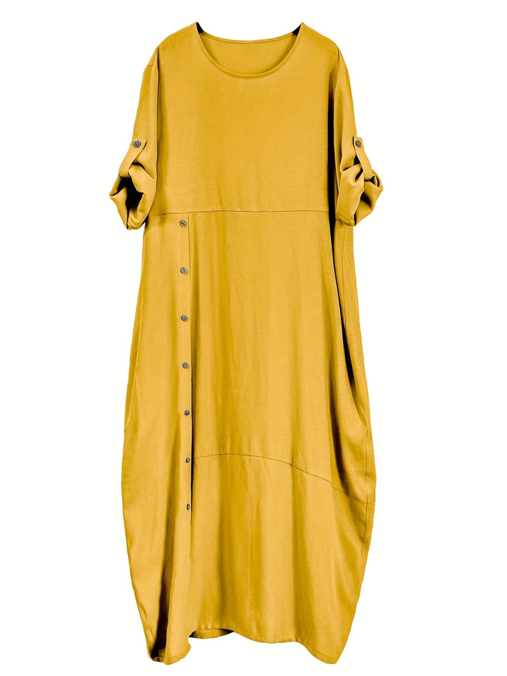 Chloe™ | Side-Button Maxi Dress