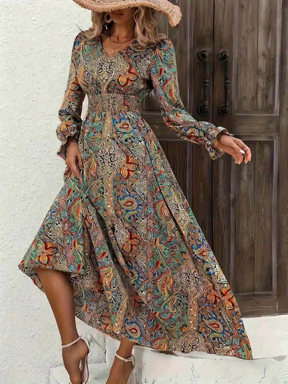 Mekha - Long Sleeve Floral Dress