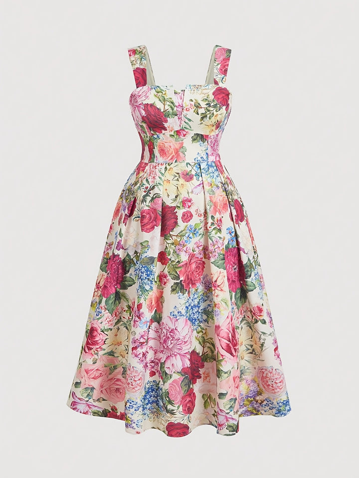 Elien - Sleeveless Floral Dress