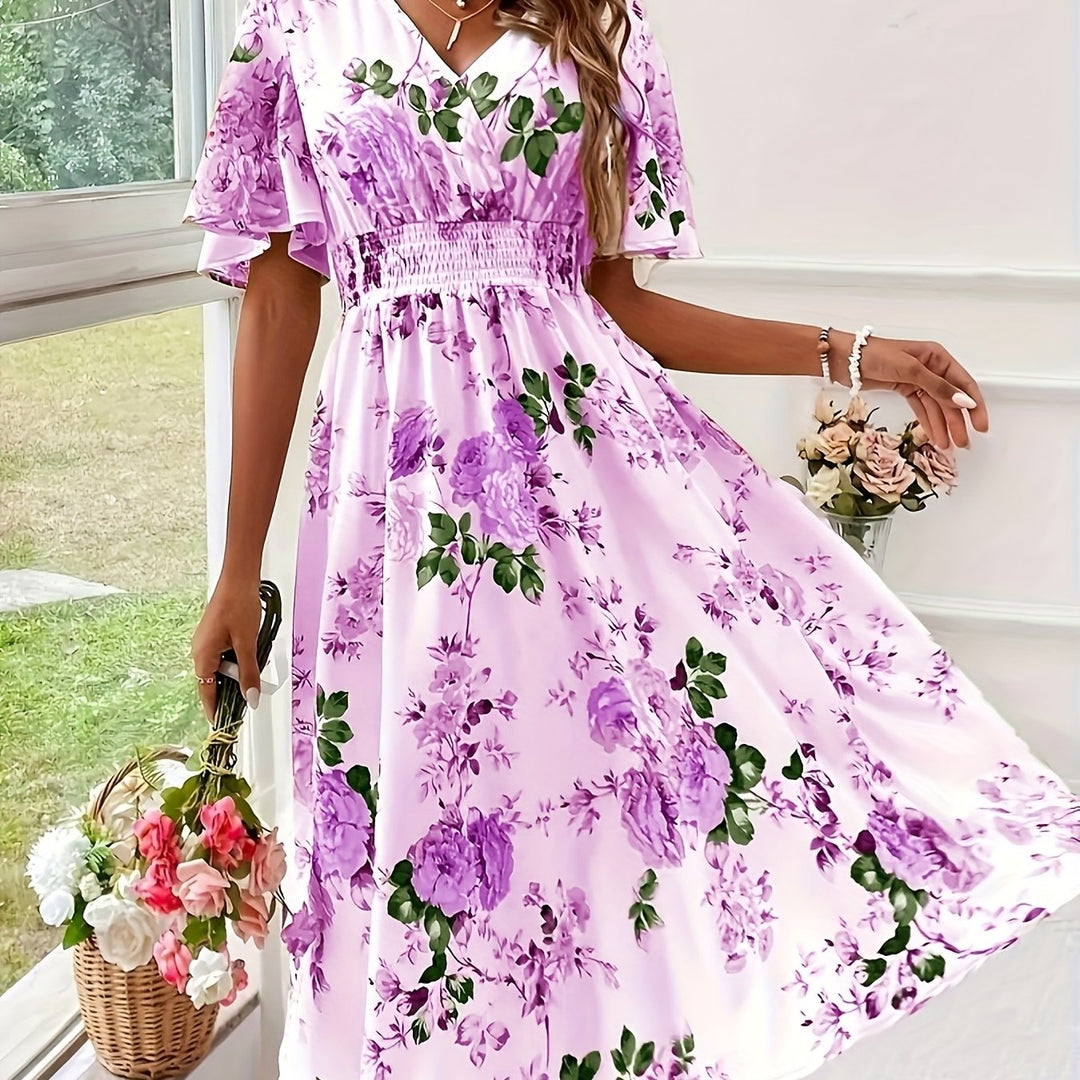 Olive - Plus Size Floral Dress