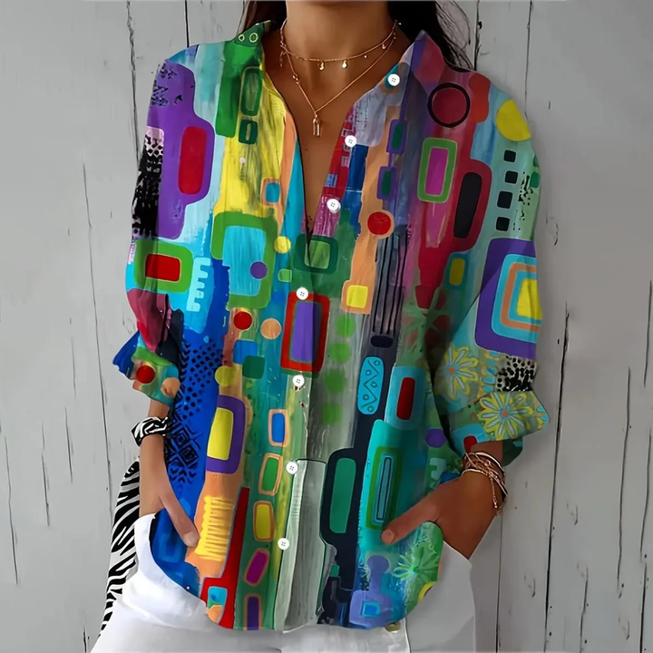 Ella - Chic Collared Long Sleeve Shirt