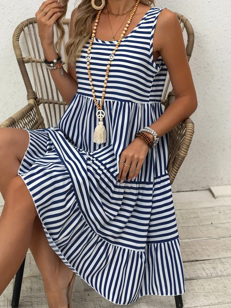 Lauren™ | Sleeveless Striped Sundress