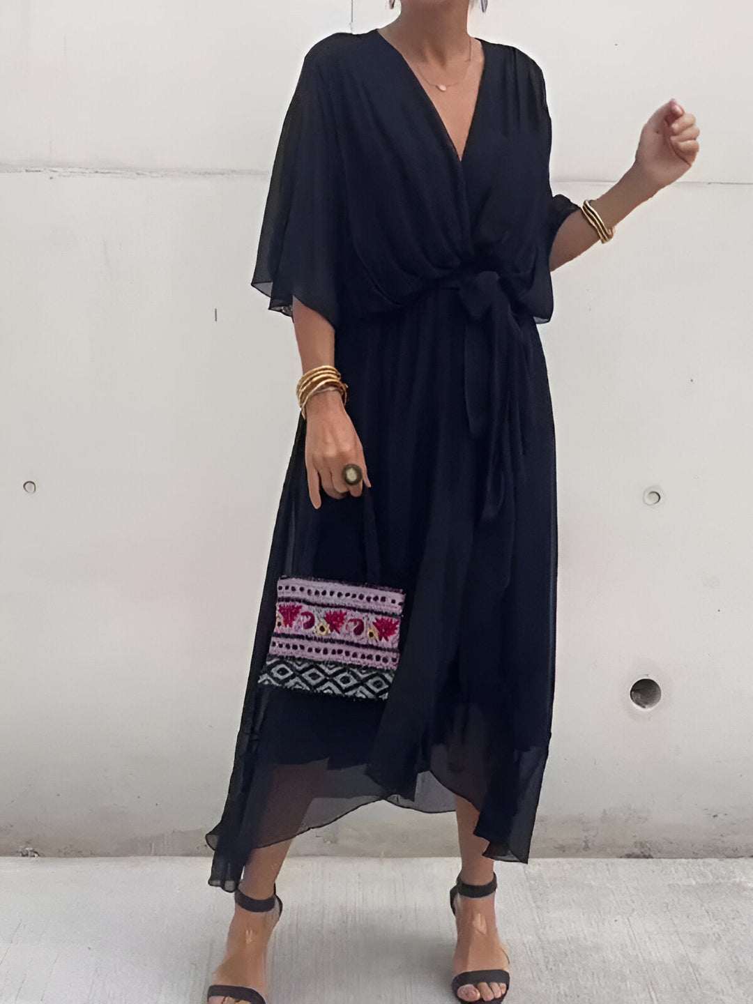 Claire™ | Tie-Waist Midi Dress