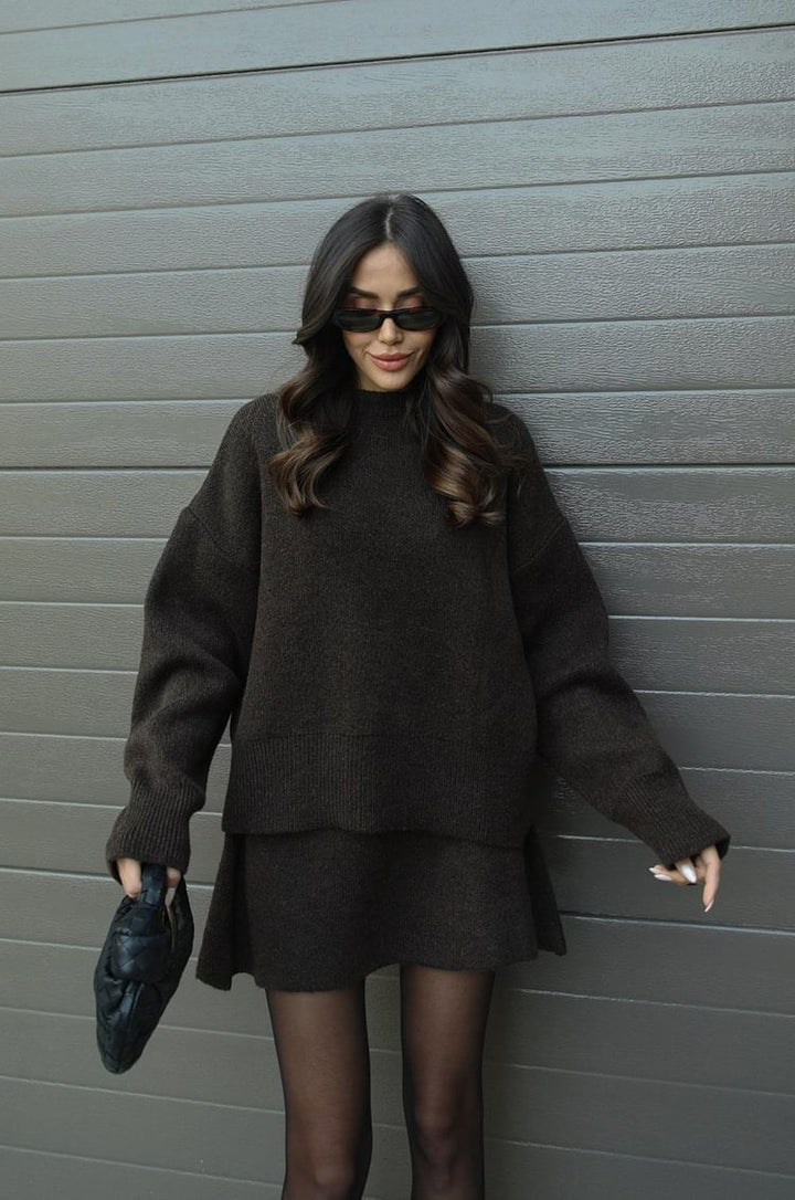 Esme |  A cozy sweater and a flowy flattering skirt